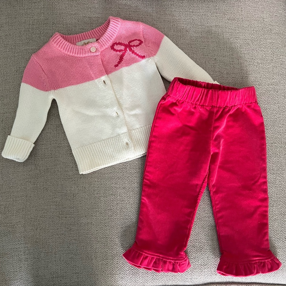 TBBC cardigan and corduroy pants - worn once!
